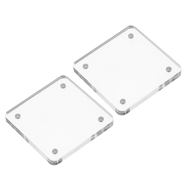 Unique Bargains 2.4' x 2.4' x 0.2' Acrylic Picture Frame Magnetic Photo Frames Display Double Sided, Clear 2 Pack