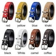 thumbnail image 2 of Luxury Design Retro Casual Trouser Dress Belts Thin Waist Strap Children Leather Belt Pin Buckle Waistband KHAKI, 2 of 8