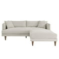 thumbnail image 3 of Pemberly Row Fabric Sofa and Ottoman Set in Heathered Weave Ivory, 3 of 11