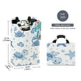 thumbnail image 5 of Foldable Laundry Hamper Bag with Handles Dirty Clothes Basket 12.6" x 11" x 22.7" Marine Organisms, 5 of 7