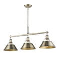 thumbnail image 2 of Yep by Golden Lighting Orwell 3-light Island Light in Aged Brass, 2 of 4