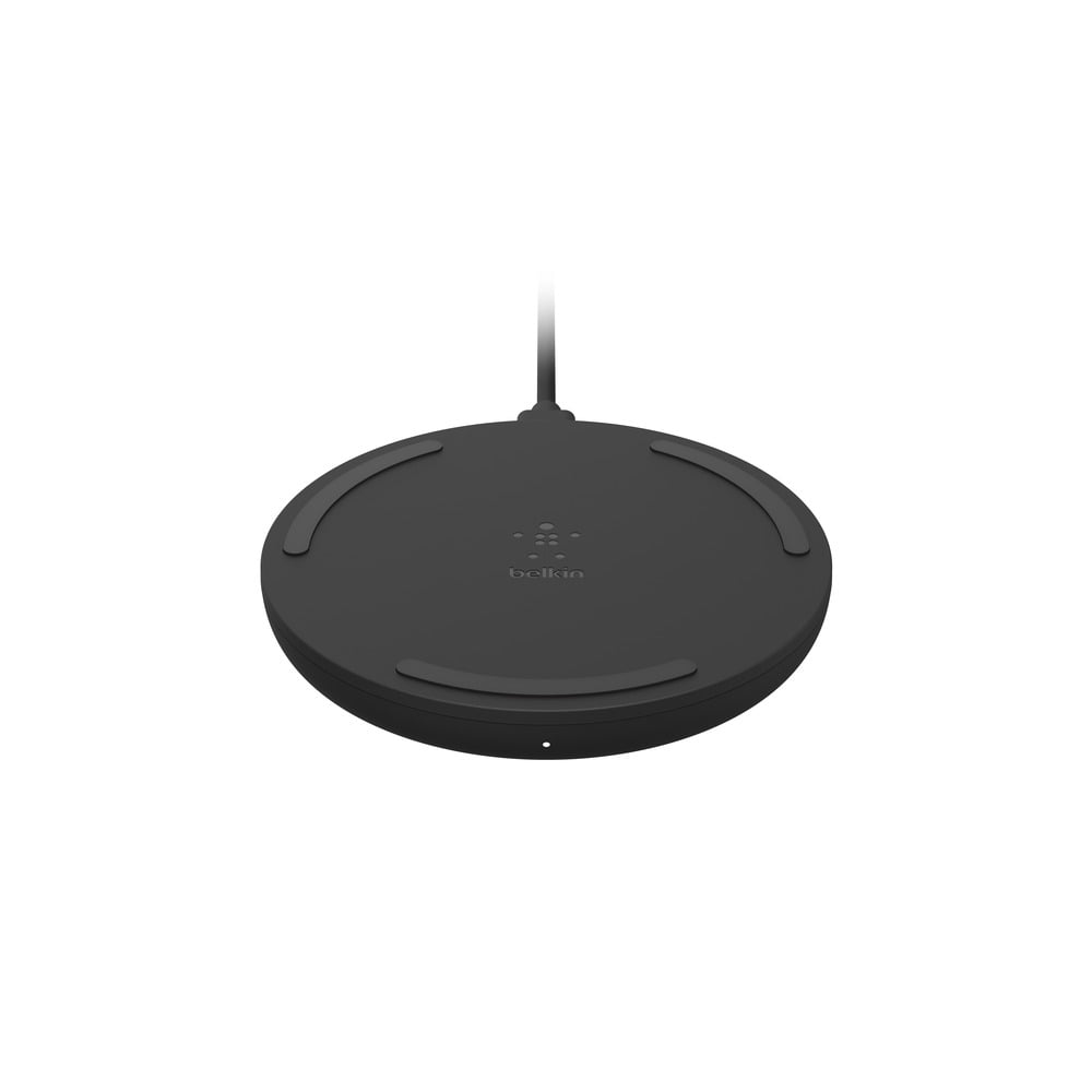 Belkin Quick Charge Wireless Charging Pad - 10W Qi-Certified Charger Pad for iPhone, Samsung Galaxy, Apple Airpods Pro & More - Charge While Listening to Music, Streaming Videos, & Video Calls - Black