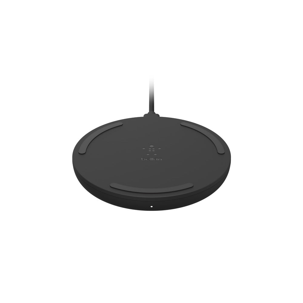 Belkin Quick Charge Wireless Charging Pad - 10W Qi-Certified Charger Pad for iPhone, Samsung Galaxy, Apple Airpods Pro & More - Charge While Listening to Music, Streaming Videos, & Video Calls - Black