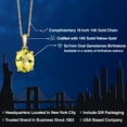 thumbnail image 2 of Gem Stone King 14K Yellow Gold Canary Mystic Topaz Pendant Necklace | 2.00 Cttw | Gemstone November Birthstone | Oval 9X7MM | Gold Necklace for Women | With 18 inch Gold Chain, 2 of 6