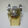 thumbnail image 5 of M92 Horizontal Hit & Miss Gasoline Engine Model - 6CC Water-Cooled Engine with Speed Limiter & Wood Base Ready to Run, 5 of 6