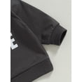 thumbnail image 6 of Qtinghua Toddler Baby Boys Birthday Outfit Letter Print Fall Sweatshirt Long Sleeve Pullover Tops Autumn Clothes Gray 3-4 Years, 6 of 8