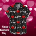 Men Shirts Casual,Male Valentine's Day Digital 3D Printing Loose Button
