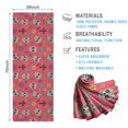 thumbnail image 2 of Red Skull Flower Cross Pattern Hot Yoga Mat Towel Non Slip for Hot Yoga - Quick-Drying Yoga Mat Cover with 4 Corner Pockets with Travel Bag - Hot Yoga Towel Non Slip 70"x26", 2 of 6