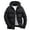 Black, variant on Men's Winter Coat with Hood for Outdoor Activities and Casual Wear Windproof Loose Fit Jacket Top Blouse for Autumn Cold Weather
