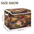 thumbnail image 3 of WOBOGO Roast Chicken Large Collapsible Storage Box Flip Lid Fabric Decorative Organizer Container Basket with Handles 16.5×12.6×11.8in, 3 of 7