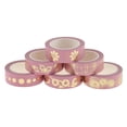 thumbnail image 2 of Cinta adhesiva decorativa Washi Tape Gloria 6 piezas Rosado, 2 of 9
