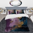thumbnail image 2 of Designart "Realities On Canvas Purple and Blue IV" Abstract Painting Bedding Covert Set - Modern Purple Abstract Bed Set With 1 Sham, 2 of 6