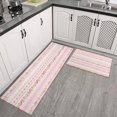 thumbnail image 2 of Pink Floral and Lace Pattern Kitchen Rugs Sets Of 2,Anti Fatigue Kitchen Mat Rugs Non Slip Washable,Decorative Kitchen Floor Mats for Kitchen,Sink,Laundry,17"x30"+17"x47", 2 of 7