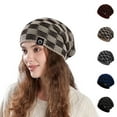 thumbnail image 4 of Moocorvic Khaki Slouchy Knit Beanie for Men Women, Soft Warm Fleece Lined Winter Hat, 4 of 4