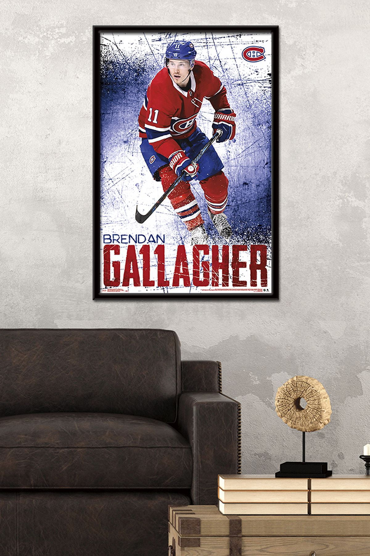 NHL Montreal Canadiens - Brendan Gallagher 18 Wall Poster, 22.375" x 34", Framed