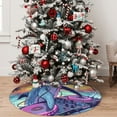 thumbnail image 5 of Yiaed Hip-Hop DJ Dolphin Print Christmas Tree Skirt , Tree SkirtsTree Mat for Christmas Winter Holiday Indoor Decorations-48", 5 of 7