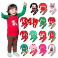 thumbnail image 2 of Pijamas navideños para bebés, conjunto de pijamas navideños de Papá Noel para niñas y niños, pijamas de algodón para niños pequeños, ropa de dormir de Año Nuevo, conjunto informal para niños, 2 of 4