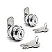 thumbnail image 3 of 2Pack Cabinet Cam Lock 5/8 Inch Tubular Cam Locks Keyed Alike with Chrome Finish for Vending Machine Truck Pickup Tool Box Mailbox ATM Replacement Lock, 3 of 4