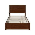 thumbnail image 3 of Full Bed with Trundle - Elegant Escape Platform Bed - Walnut Finish - Modern & Classic Design, 3 of 6