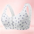 thumbnail image 2 of iHPH7 Daisy Bras for Older Women Front Closure No Underwire Comfortable Bra Breathable Push Up Full Coverage Bralette Purple XL, 2 of 4