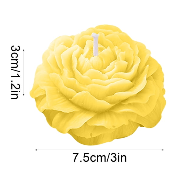 Cera de Vela para la Fabricación de Velas, Vela de Aroma de Flores Ornamento de Aroma Del Día de San Valentín, Vela de Flores Simulada con Base, Velas Románticas para Dormitorio, Sala de Estar
