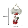 thumbnail image 2 of AuroraX Hanging Christmas Decoration Bohemian Wooden Creatives Keepsake Ornaments Pastel Decorative Santa for Outdoor,Christma Tree Decor, 2 of 3