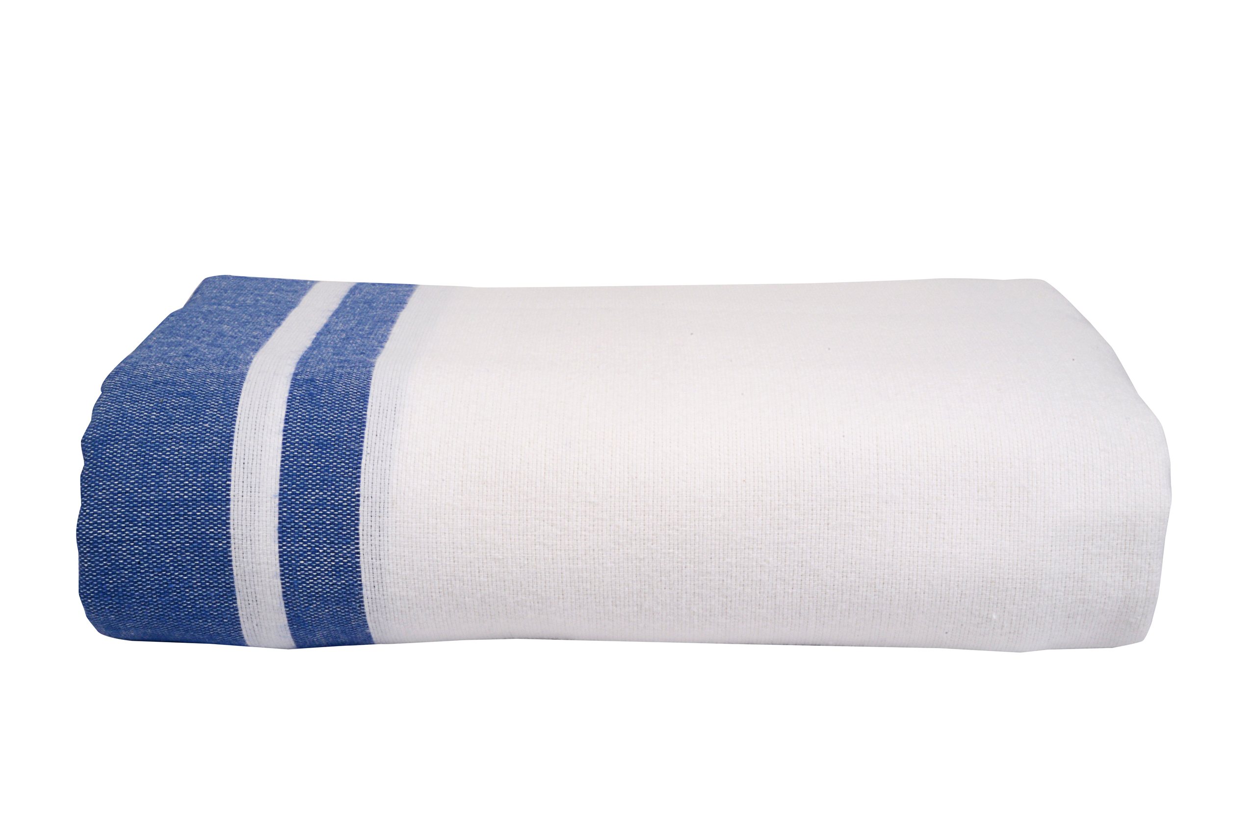 Linteum Textile (70x90 in, 2 lb, White with Blue Stripes) HOSPITAL