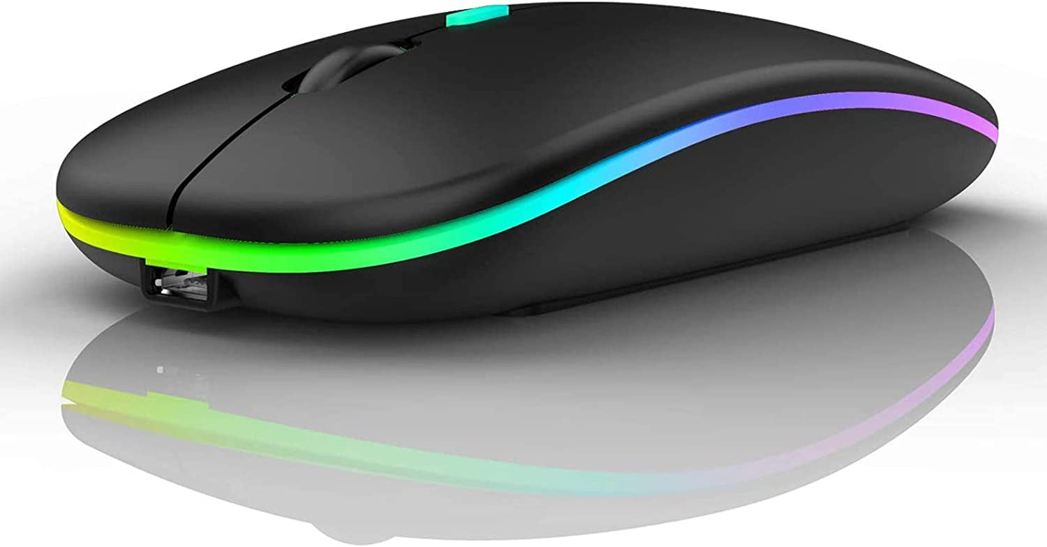 Wireless Mouse for Laptop,2.4G Rechargeable Noiseless Computer Wireless Mouse