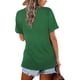 thumbnail image 3 of Camiseta Suelta con Cuello en V y Manga Corta Lunivop Verde XXL, 3 of 4