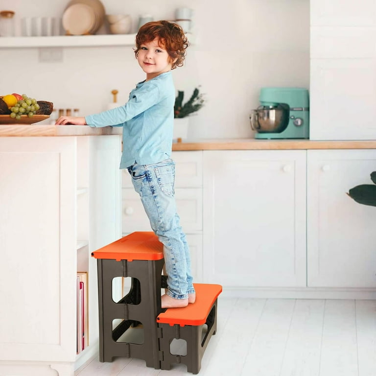 Folding 2-Step Stool, Non-Slip Portable Footstool 8