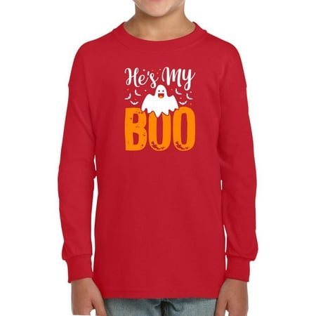 

He s My Boo Cute Halloween Long Sleeve Toddler -Image by Shutterstock 4 Toddler