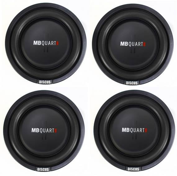 4) MB Quart DS1204 400 Watt 8 Inch Shallow Slim Subs DVC Car