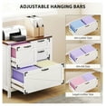 thumbnail image 5 of Lateral Filing Cabinet, 4 Drawer White File Cabinet for Home Office, Legal/Letter/A4 Size, Farmhouse Style with Metal Accents, 5 of 9