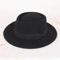 thumbnail image 1 of Otoño e invierno, sombrero de lana de ala ancha de moda simple europeo y americano, sombrero de lana de fieltro informal para compras, 1 of 6