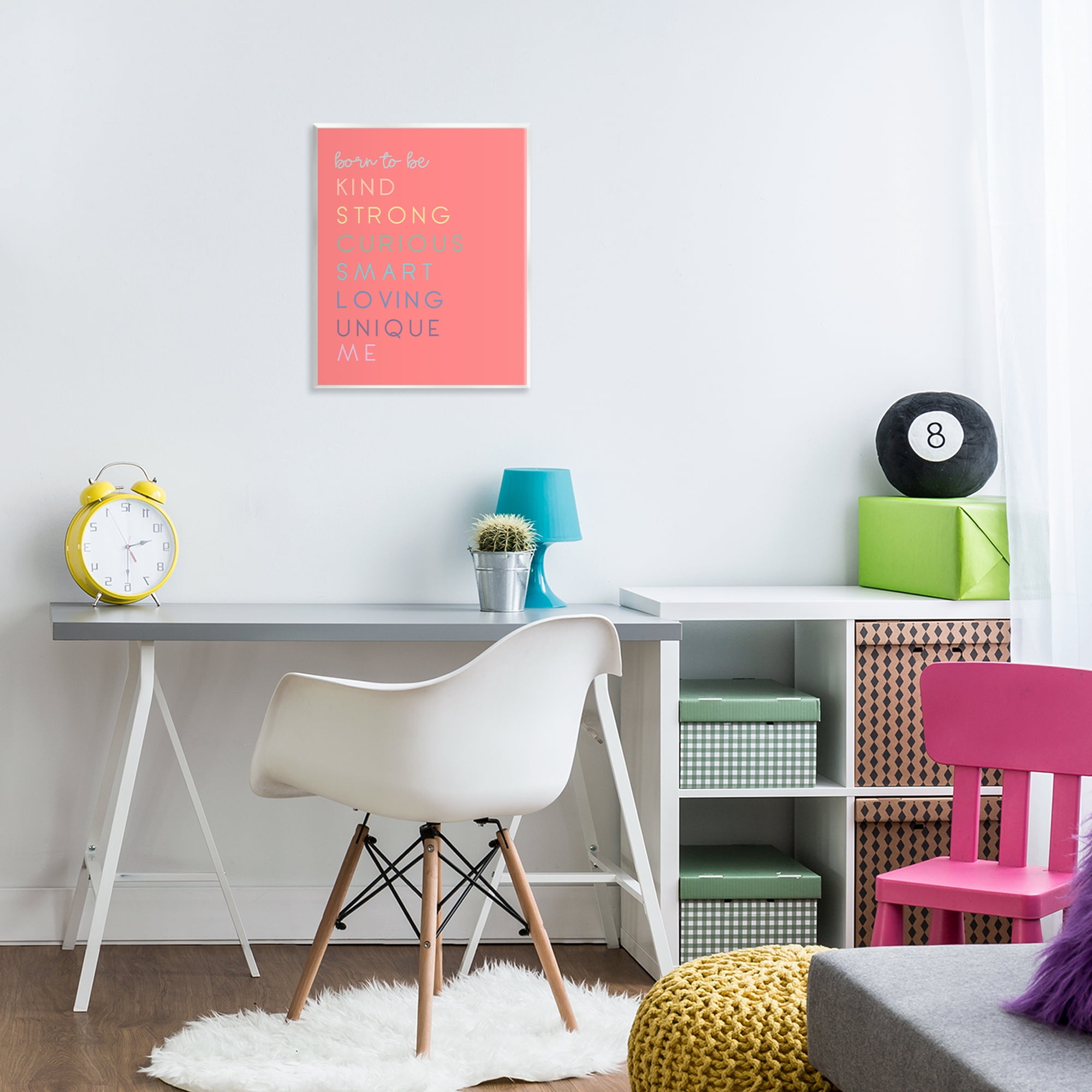 Stupell Industries Born To Be Adjectives Wall Plaque Art, design by Anna Quach