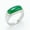 Silver Green, variant on Green Stone Signet Ring for Men Women Stainless Steel Wedding Band Size 7-12-Gold Green-9