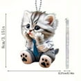 thumbnail image 3 of RuiJiao Cute Facepalm Cat-Themed Car Interior Ornament, Acrylic 2D Hanging Decoration for Rearview Mirror, Perfect Gift for Cat Lovers, 3 of 6
