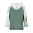 thumbnail image 7 of Htigea Zip Up Hoodies for Women Color Block Long Sleeve Hooded Sweatshirts Fall Fashion Sweatshirt with Pockets Green M, 7 of 7