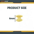 thumbnail image 3 of 20 Pack of Chicago Screw Post Binding Screws, 6mm Brass Plated Metal Screw Posts for Scrapbooking, Photo Albums, Binding Leather Repair, 3 of 8