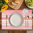 thumbnail image 4 of Pink Ombre Placemats Set of 6, Modern Abstract Art Farmhouse Placemats for Dining Table, Place Mats for Kitchen Tabletop, Waterproof Wipeable Dining Table Mats Set, 4 of 9