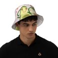 thumbnail image 4 of Fotbe Avocado Lovers Wearing Umbrella Sombrero Tipo Pescador con Estampado – Sombrero de Sol de Algodón de Moda para Playa, Golf, Pesca, 4 of 6