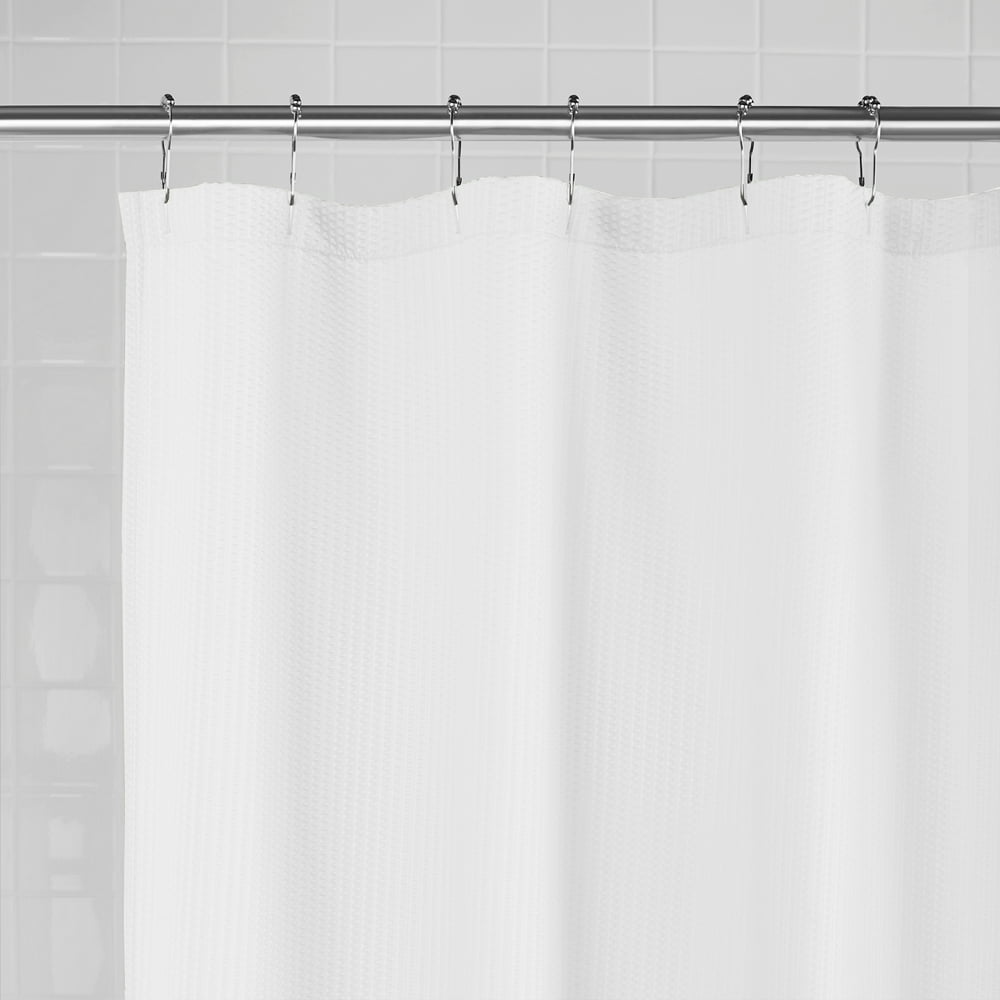 Mainstays Water Repellent Textured Fabric Shower Liner, 70 inches x 72