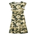 thumbnail image 5 of FamilyThread Girls Summer Camouflage Double Layer Dresses with Ruffle Short Sleeve Casual A-Line Swing Twirly School Sundress For 5-14Y, 5 of 8