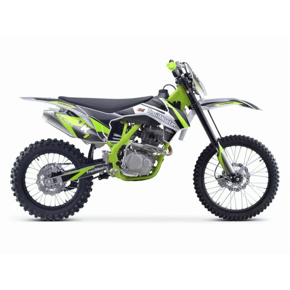 Trailmaster TM33-250 Dirt Bike, 223cc Engine, 21" Front Tire, 37" Seat Height, LED Headlight, 5-Speed Manual (Green)