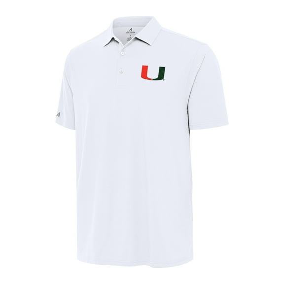 Men's Antigua White Miami Hurricanes Era Polo