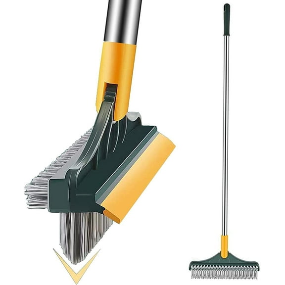 WEISIPU 3 in 1 Floor Brush Scrub 120° Rotatable Cleaning Tool Household with Long Handle