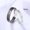 White, variant on Couple Rings Cartoon Constellation Engraved Alloy Rings Black and White Wedding Bands Individually Packed Gift