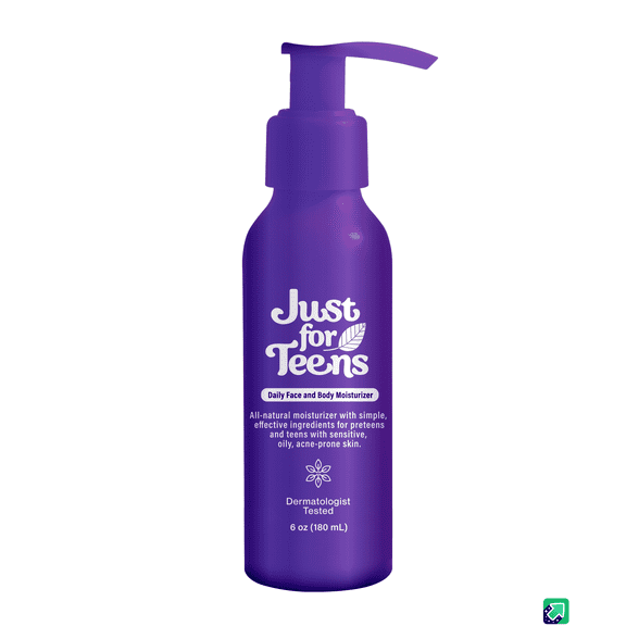 Just for Teens Daily Face and Body Moisturizer for Acne Prone Skin, 6 fl oz
