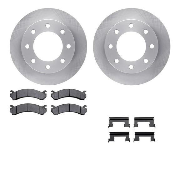 Dynamic Friction Company Front Brake Rotors with 5000 Advanced Brake Pads includes Hardware 6512-48253