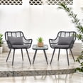 thumbnail image 7 of Patio Furniture Set, Betcozy3 Pieces Outdoor Chairs Set with Glass Coffee Table for Garden, Bistro, Porch, Balcony, Backyard, 7 of 7